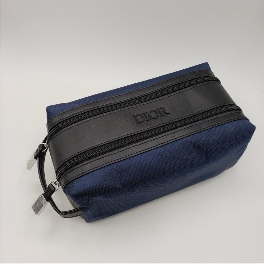 DIOR Navy Blue Black Men's essentials Bag logo